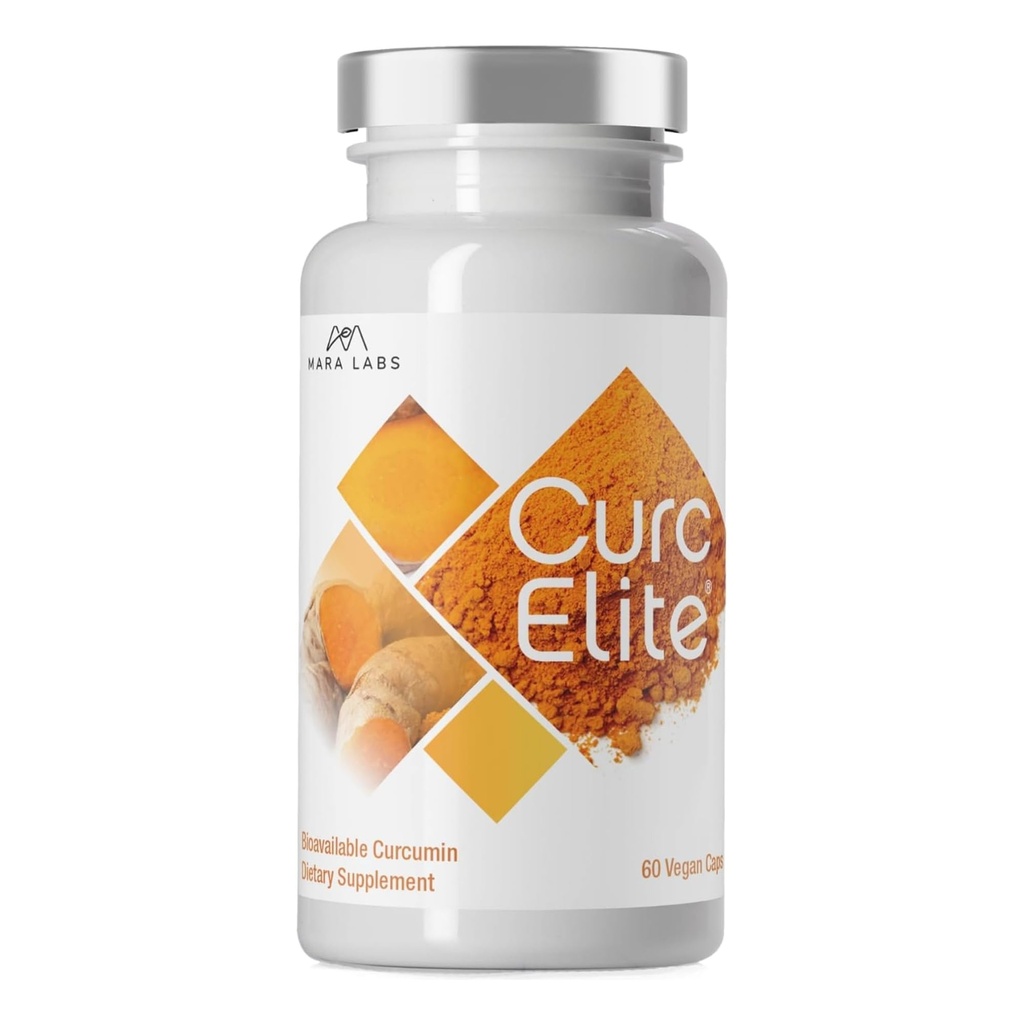 Lab Mara CurcElite Curcumin 124; Ekstrak Turmeric 95% Curcuminoids 124; Vegan, Penjual, dan Non-GMO 124; 60 Vegan Capsules