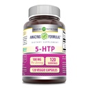 Amazing Formulas 5- HTP (Hydroxtryptophan) Suplemen 124; 100 Mg Per Serving 14; Veggie Capsules 14; Non-GMO 124; Gluten Free 124; Made in USA (1 Pack, 120 Count)