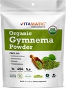 Vitamatic Certified USDA Organic Gymnema Leaf Powder - 1 Pound (16 Ounces) - Dukungan Alam Herbal untuk Overall Health