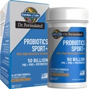 Garden of Life Dr Formulated Sport Programtic Digetical Suplement, Progetical Pregities for Women & Men Athletes, Clinical Studied Turmeric Curcumin, 50 Million CFU, Gut Health, Acialhanilus, 30ct