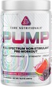 Core Nutronionals Pompa-Spectrum Non- Stimulant Pre-Workout, with N03T Nitrate, Peak02, Alpha GPC, for Maximum Pompa, Kekuatan, and Performance 20 Servings (Watermelon Grape)