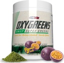 EHP Labs Oxygreens Super Greens Powder - Spirulina & Chlorella Superfood, Green Juice Powder & Hijau dengan Fiber Prebiotik, Antiokidants & Dukungan kekebalan, 30 Serves (Passionfruit)