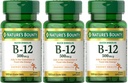 Nature 's Bounty B-12 Quick Dissolve Tablet 500 Mcg, 300 Tablet (3 X 100 Botol Menghitung)