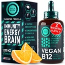 Vegan Vitamin B12 Liquid Drops - Fast- Acting B12 Sublingual 5000 mcg Methylcobalamin Suplemen - Energy, Memory and Mood Dukung - Tinggi - Potency Onety-Dropper Per Day - Natural Citrus Flavor - 2oz