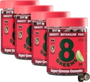 Super Greens Powder Gummy Superfood untuk Metabolism, Imunity & Focus, Digetical Health Enzymes, Organic: Chlorella, Spirulina, Aloe Vera, Apple Flavor, 200 Count