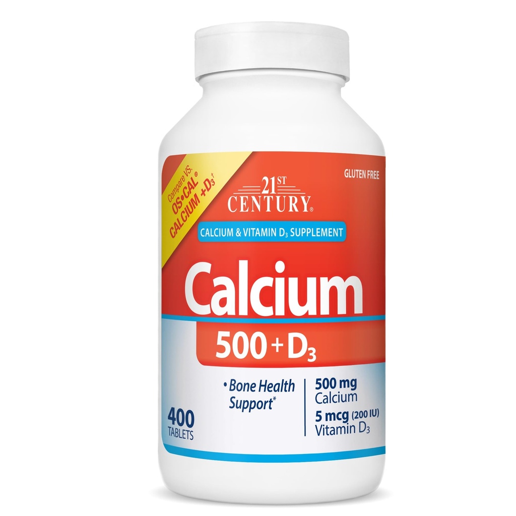 Abad 21 Kalsium 500 mg Plus D3 Tablet, 400 Cacah