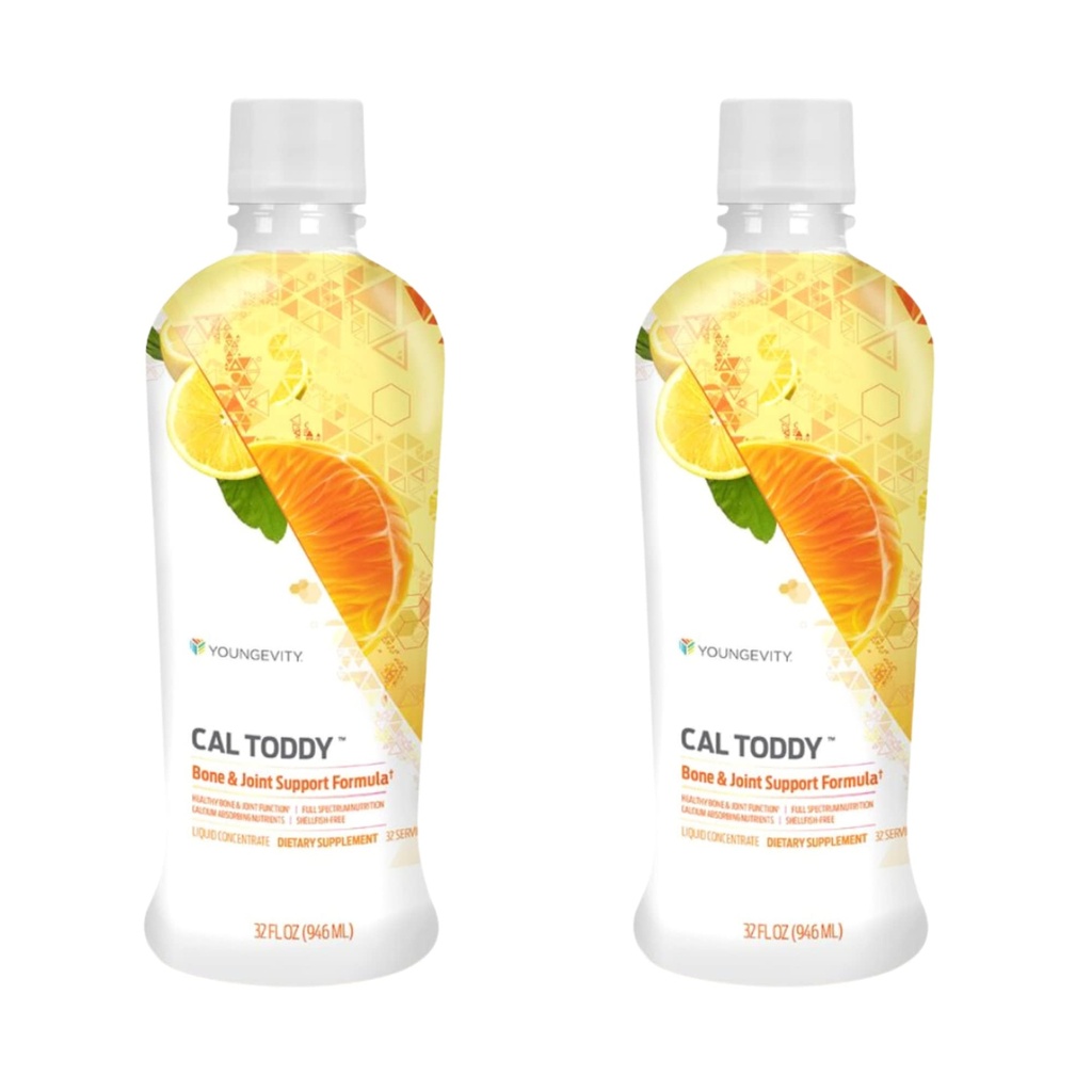 CAL Toddy - Calcium (Citrate, Poshhate) Magnesium 1.200mg / 600mg - Vitamin D-3, Zinc, Copper, Potasium, Boron dan 70 + Trace Mineral Cofactors - Mempersiapkan Bone Health - 32 Fl Oz (Paket 2)