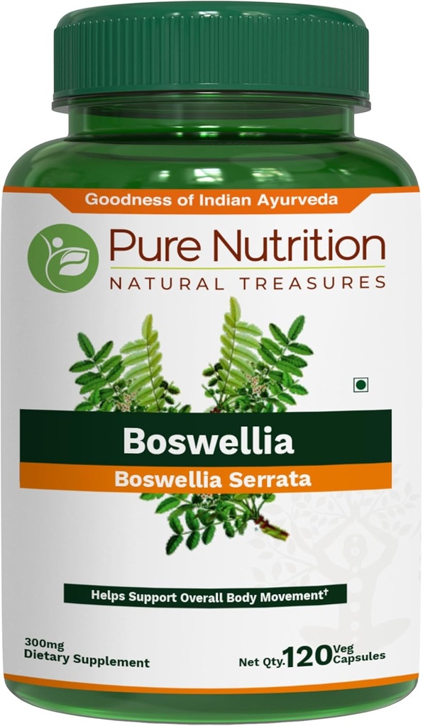 Murni Nutrition Boswellia Serrata 15: 1 Ekstrak 600mg 124; 120 Cap 14; Min 65% Boswellia Acids 124; Setiap Serving Offer 600mg 15: 1 Ekstrak Equilivalen ke 9000mg Raw Boswellia Powlider 124; Non-GMO