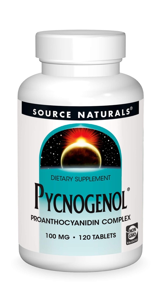 Sumber Pycnogenol, Proanthocyanidin Kompleks, 100 mg - 120 tablet