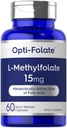 Carlyle L Methylfolat 15mg 124; 60 Capsules 12.4; Max Potency 124; Optivated and Activated 126; Non-GMO, Gluten Free 124; Methyl Foundle, 5- MTHF 124; oleh Optic-Felolate