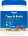 Nutricost Organic Inulin Powder 1LB (454 Grams) 7 Grams of Fiber Per Serving - dari Chicory Root - Sertifikasi Organik USDA