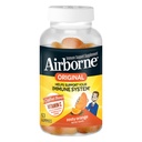 Airborne Vitamin C 750mg (per Serving) Zesty Orange Flavored Gummies (63 Count in a Bottle), Gluten- Free Immune Supplemen dengan Vitamin A C E, Selenium, Echinacea & Ginger