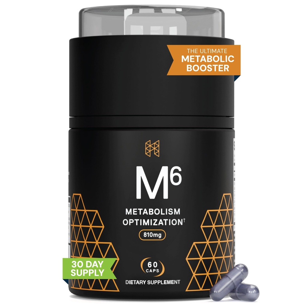 Performance Nuterisasi Tinggi Metabolisme Booster, HPN M (6) Fat Burner, Natural Weight Loses Suplemen, Dukung Lean Muscle, Meningkatkan Energi, Vegan Friendly, Secara klinis Diuji, 60 Kapsul