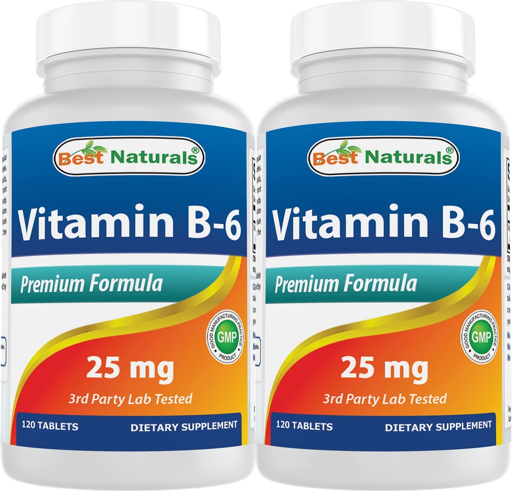 Terbaik Vitamin B6 25mg, 120 Tablet (120 Cacah 2))