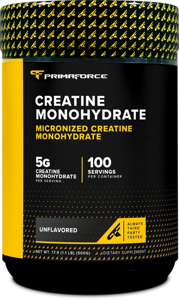 Kekuatan utama Micronized Creatine Monohydrate Powder 500 Grams (1.1 Pounds)