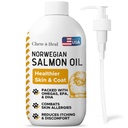 Salmon Oil for Dogs and Cats, 32 oz - Omega- Kaya Suplemen untuk Skin & Kesehatan, Gabungan & Imune Dukungan - All- Natural Fish Oil Liquid - Premium Pet Care, Dibuat di USA