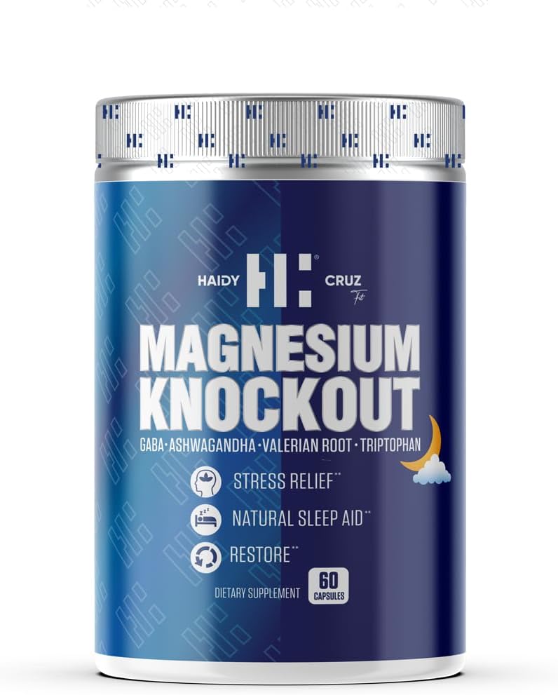 Haidy Cruz Fit Magnesium Citrate - Natural Sleep Aid and Mood Enhancer Supplement - Metabolic Dupport, Imunity Boost with Ashwagandha Powder (60 Kapsul)
