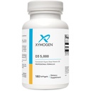 XYMOGEN D3 5000 - Biovailable Vitamin D3 5000 IU (125 mcg) - Potency Vitamin D Suplemen Tinggi untuk mendukung Kesehatan Ammune, Kesehatan Tulang + Heart (180 Softgels)