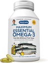 ANDREW LESSMAN Maksimal Omega- 3 Mint - 60 Softgels - Ultra- Pure, Omega- 3 Oil Potensi Tinggi. High DHA, No Stomach Upset, No Contaminants, No Mercury. Mudah untuk Swallow Softgels