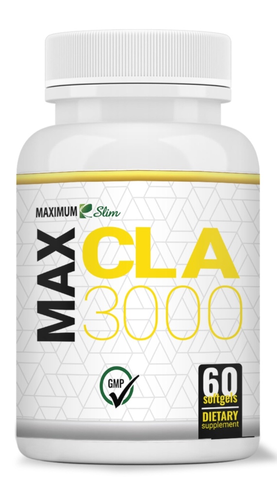 Maximum Slim MAX CLA 3000, Potency Tinggi, Pengusaha Berat Alam, Meningkatkan Massa Otot Lean, Non-Stimulating, Non-GMO 95% CLA Murni, 90 Cacah