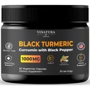 VINATURA Black Turmeric, Curcumin dengan Black Pepper 1000mg - Turmeric Curcumin dengan Turmeric Black - Curcuma Caesia, Curcuma Longa, Black Pepper 95% Piperine - 60 Capsules 30 Hamba