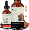 Auri Super Chaga Elixir - Mushroom Superfood Liquid Suplement Suplement Suplemen Auri Superspectrum Dukungan dari Oxidative Stress dan Energi Lift - Chaga Tincture 60ml