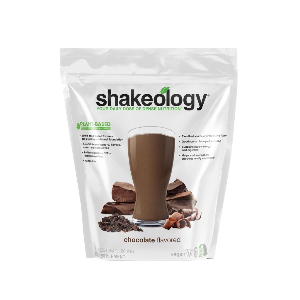 Tanaman Shakeology berbasis Protein Powder Blend - Gluten- Free Shake dengan Vitamin dan Mineral - Membantu Wheight Los, Lean Muscle, Gut Health - Coklat, 30 Hamba