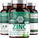 N1N Premium Zinc 50mg [3X absorpsi, Vegan] All Natural Zinc Oxide and Citrate Supplemen untuk Imune Dukungan, Skin Health dan Divalry Lebih Baik, 100 Tablet