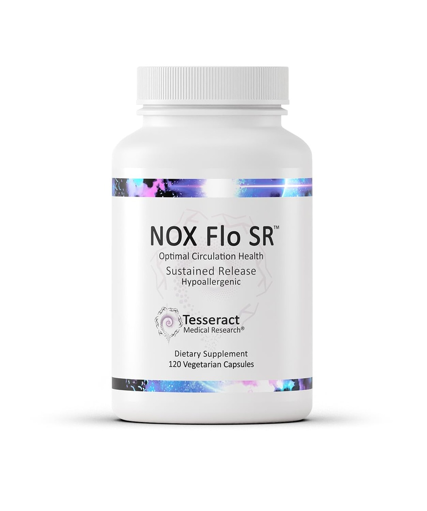 Tesseract NOX FR SR Nitric Oxide Booster, Vascular Health Supplement, 120 Capsules, Deserve L Citrulline, Koenzim Q10 & R Lipoic Acid, Circulation & Blood Support, Hypolernic
