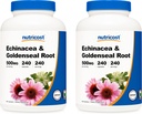 Echinacea & Goldenseal Root, 500mg, 240 Capsules (2 Botol) - Veggie Caps, Non GMO, Gluten Bebas