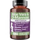Rose Aloe Vera Capsules Intimate - IC Suplemen - 200x konsentrasi Aloe Murni Vera + D-Mannose + Calcium - Mudah untuk Swallow Aloe Pills