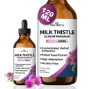 Suplemen Thistle Milk Thistle Extract for Liver Duction, Cleanse, Detox, Antioksidant Duption, Daily Liver Suplemen, Vegan & Non-GMO, 4 FL OZ