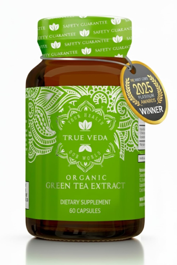 Katup Tea Hijau Organik - USDA Sertifikasi Organik 124; 60 Teh Hijau Capsules; Pil Teh Hijau 124; EGCG Tea Hijau Ekstrak 124; 50% Polyphenols EGG Suplemen