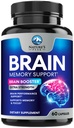 Tambahan Memori Otak Pil - 3X Kekuatan Nootropics untuk Konsentrasi, Kejelasan & Fokus Dukungan - Otak Kognitif Vitamin dengan Bacopa, Phoshatidyserine & DMAE, Brain Booster, 60 Capsules