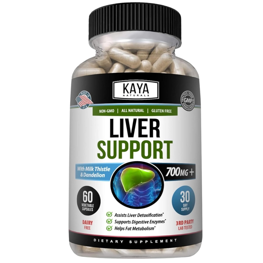Kaya Comment Liver Cleanse Detox & Repair - Support Thistle Milk - Liver Detox for Women - Artichoke Extract and Dandelion Root Capsules - 60 Count