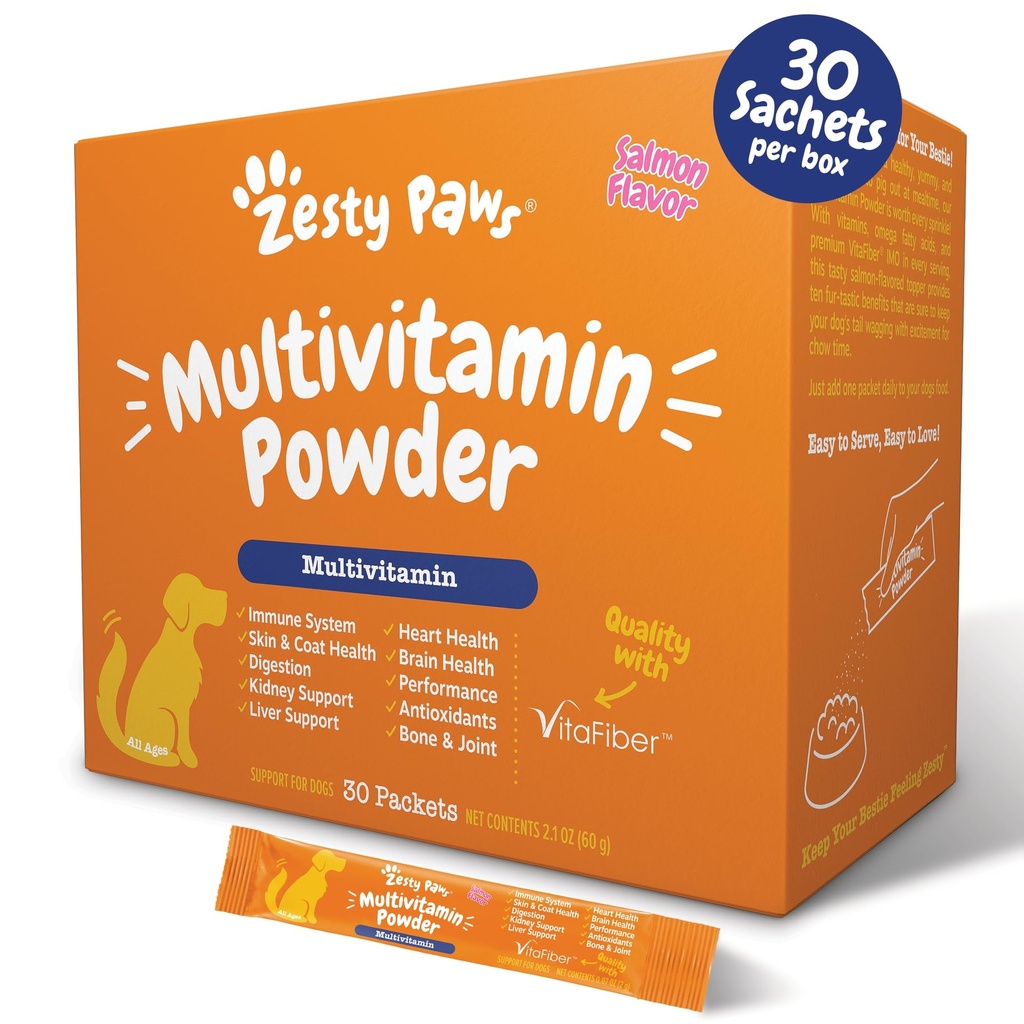 Zesty Paws 10-in- 1 Dog Multivitamin - Gut, Imune, Gabungan, Skin & Coat Dukungan, dan Lebih - Anjing Vitamin dan Suplemen Pet Suplemen dengan Omega Fish Oil & Vitafiber