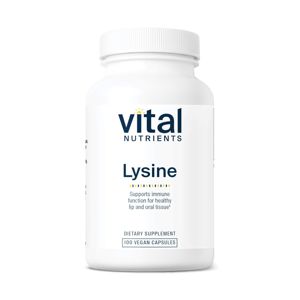 Bidang Nuklir Vital Lysine Lysine 124; Lysine Supplement Suplement Suplemen Kesehatan Lip dan Oral Tissule 124; Impotres Supplemen Calcium Absorpsi 124; Gluten, Dairy, Soy Free 124; Non-GMO 124; 100 Capsules