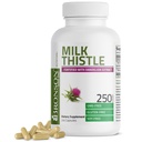 Bronson Milk Thistle Silymarin Marianum & Dandelion Root Liver Health Support, Antioksidant, Detox, 250 Capsules
