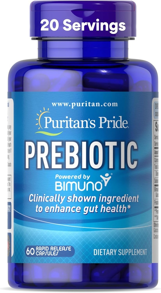 Puritan 's Pride Pregnant for Men and Women Apporered by Bimuno, Dietary Suplement for Advanced Gut Health, Helping to Leviate Bloating, 60 Rapid RAPsules