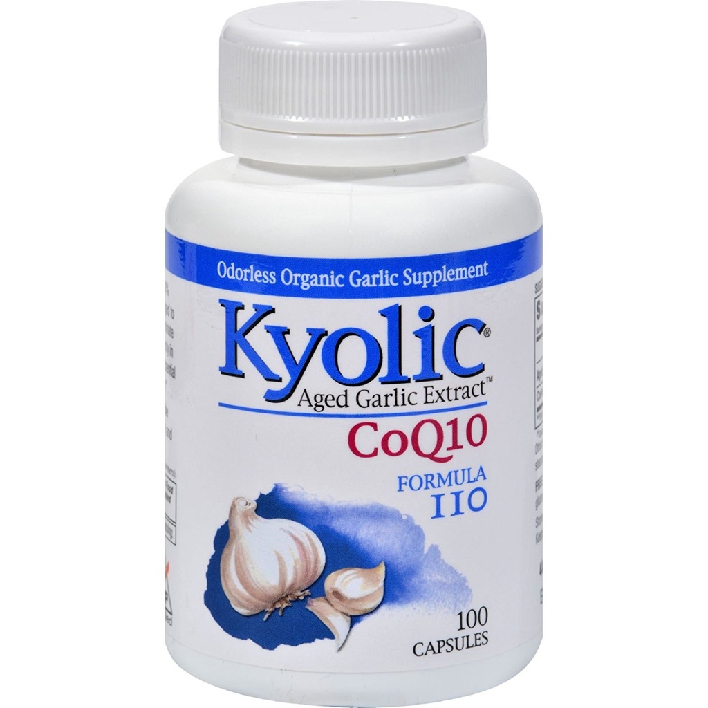 Kyolic Formula 109 Aged Bawang Putih Ekstrak dengan CoQ10 Capsule - 100 per pak - 3 pak per kasus.