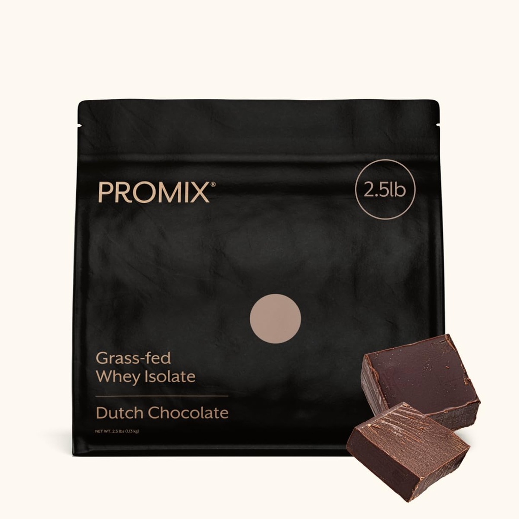 ProMix Nutrition Whey Protein Isolate Powder, Chocolate - Chocolate - Grass- Fed Post Workout Fitness & Nutrition Shakes, Smoothies & Cooking Recips - Gluten- Free & Keto- Friendly - 2,5 Pound (Kemas 1)