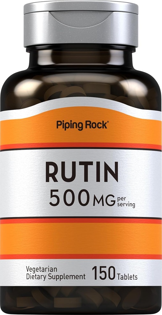 Piping Rock Rutin 500mg 124; 150 Tablet 124; Vegetarian, Non-GMO, Gluten Free Suplemen