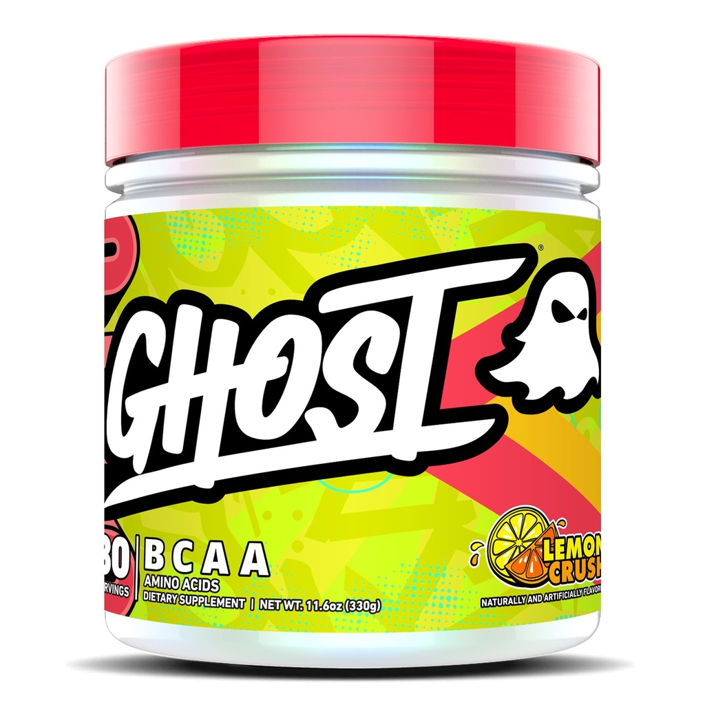 GROST BCAA Powder Amino Acids Suplemen, Lemon Crush - 30 Servings - Sugar-Free Intra, Post & Pre Workout Amino Powder & Recovery Drinvery, 7G BCAA