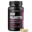 Saw Palmetto for Women with Biotin 5000mcg - Powerful DHT Blocker to Support Hair, Skin, and Nail Health - 60 Count - Vegan, Non-GMO Vitamin for Stronger, Fuller Looking Locks - 1 Month Suppply