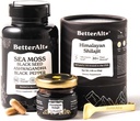 Lebih baik Alt Shilajit Resin 30 gram & Sea Moss Capsules Energy Duo 124; Pure Himalaya Shilajit Gold grade for Men & Women with High Potency & Irish Sea Moss with Black Seed Oil