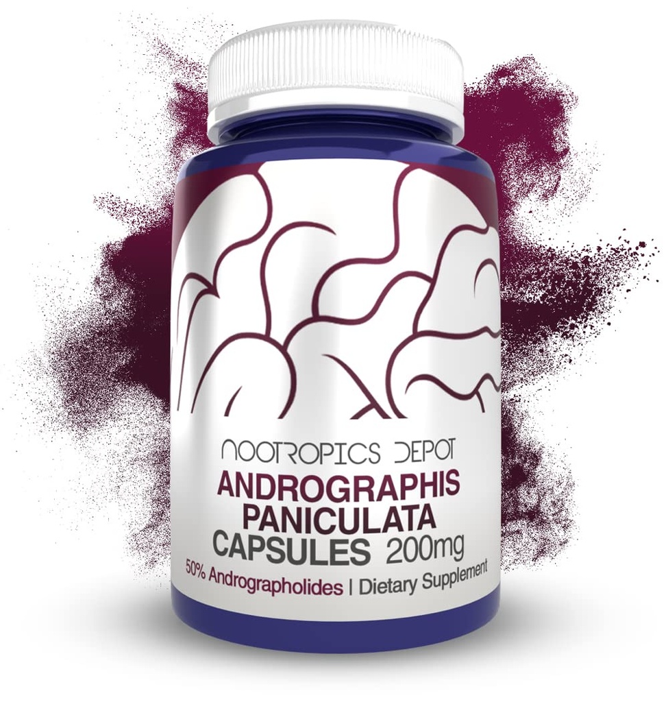Andrographis panik Capsules 124; 200mg 124; 60 Count 124; 50% Andrographolides 124; Mendukung Fungsi kekebalan 124; Mendukung Fungsi Sel