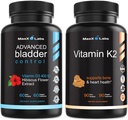Advanced Bladder Control Suplement for Women 60 Caps + Vitamin K2 Suplement - Full Spectrum Vitamin K2 MK7, MK4 & Calcium - 90 Capsules