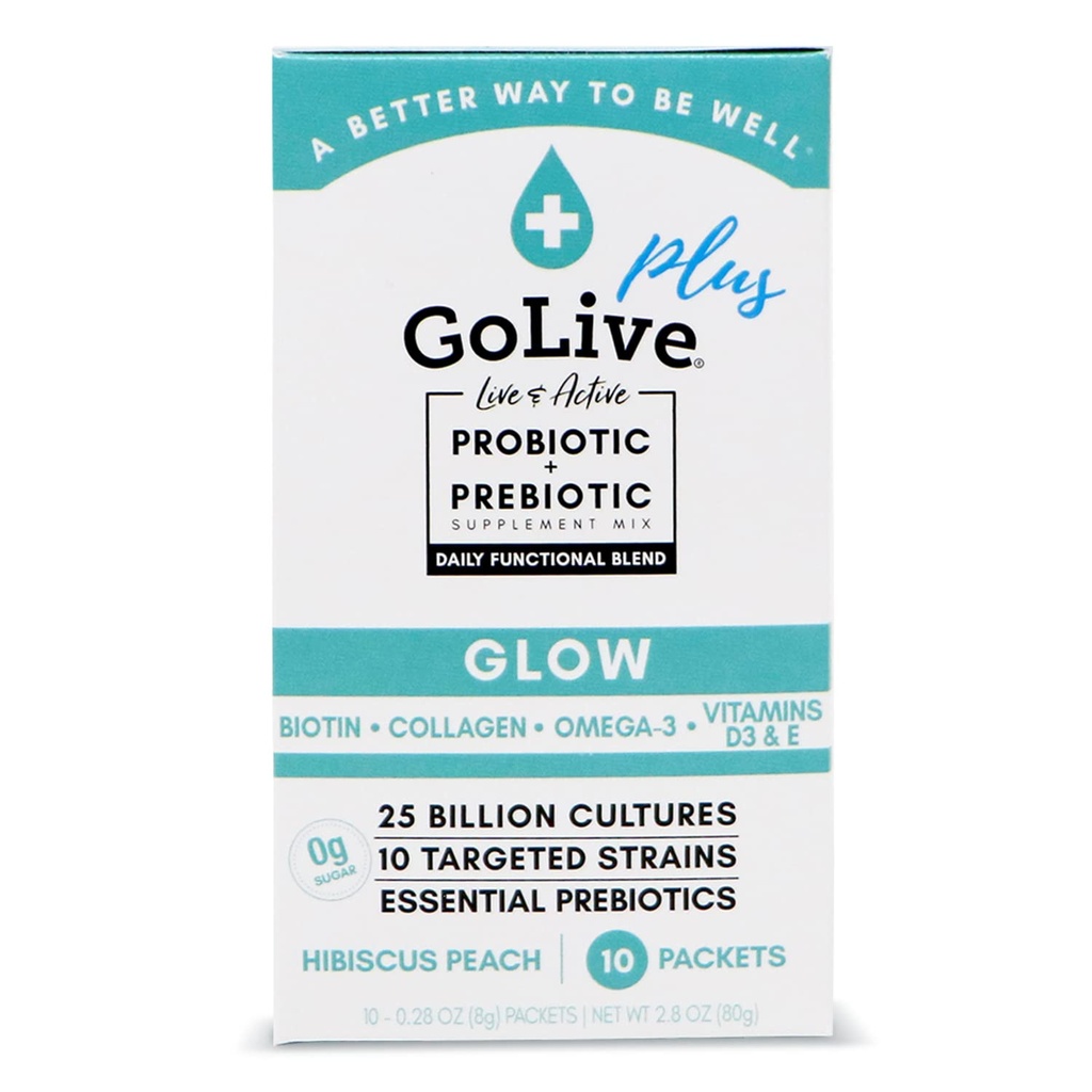 GoLive Propocalypse & Pregities for Women and Men Glow for Beauty, Sugar- Free Synbiotic Powder.