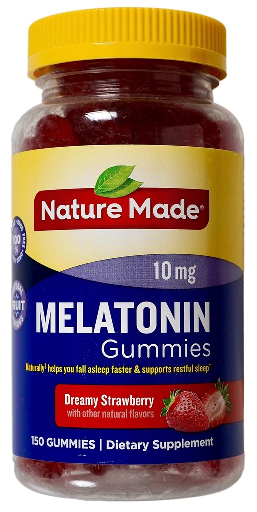 Nature Made Melonaut di 10mg Dreamy Strawberry Natural Flavors, 150 Gummies