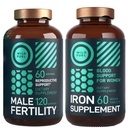 WILD FUEL Male Fertility Suplement and Iron Pills with Folic Acid Fertilitas and Prenatal Bundle